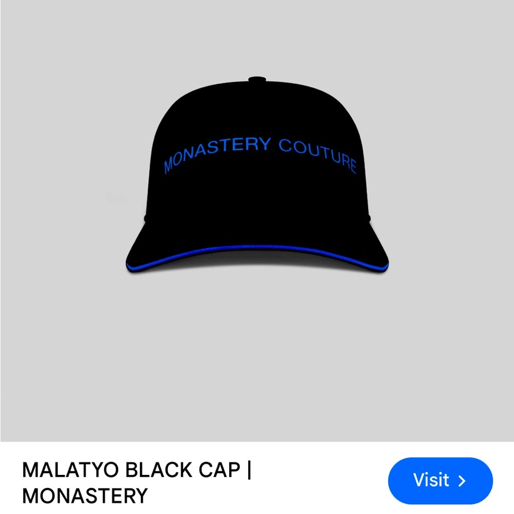 MONASTERY COUTURE BLACK HAT - brand new!